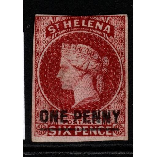 ST.HELENA SG3 1863 1d LAKE UNUSED
