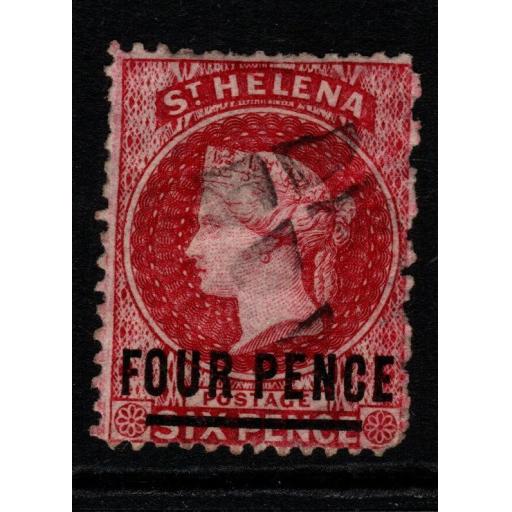 ST.HELENA SG14 1868 4d CARMINE TYPE B USED