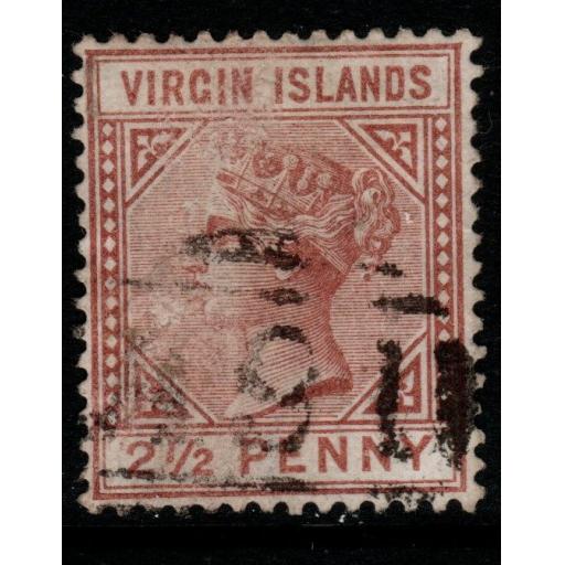 VIRGIN ISLANDS SG25 1879 2½d RED-BROWN USED