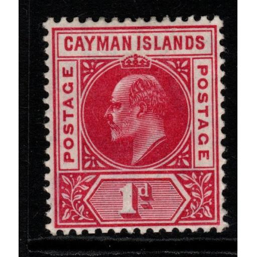 CAYMAN ISLANDS SG9 1910 1d CARMINE MTD MINT