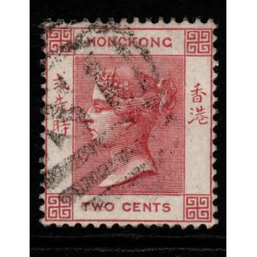 HONG KONG-CHINA SGZ795a 1882 2c ROSE-LAKE USED IN SHANGHAI