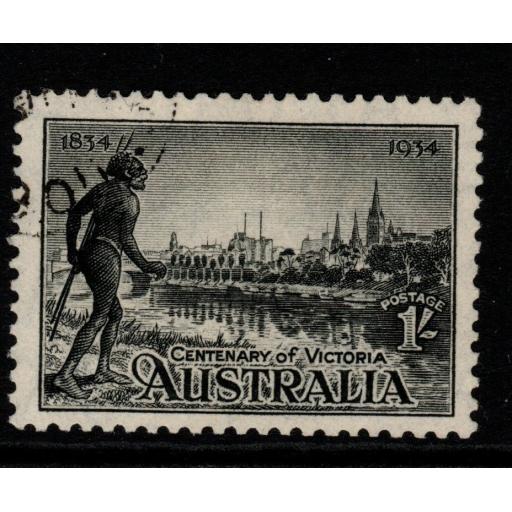 AUSTRALIA SG149a 1934 1/= BLACK p11½ FINE USED
