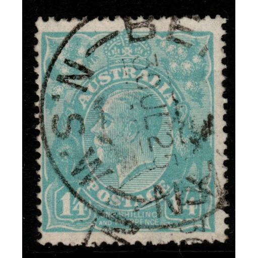 AUSTRALIA SG66 1920 1/4 PALE BLUE USED