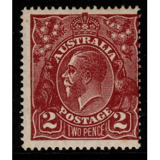 AUSTRALIA SG89 1927 2d RED-BROWN DIE I(OFF CENTRE) MTD MINT