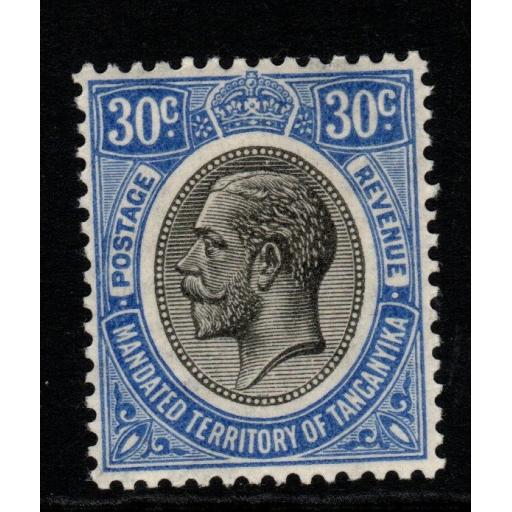 TANGANYIKA SG98a 1931 30c BRIGHT BLUE MTD MINT
