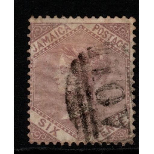 JAMAICA SG5 1860 6d DULL LILAC USED