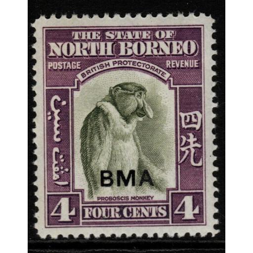 NORTH BORNEO SG323 1945 4c BRONZE-GREEN & VIOLET MTD MINT