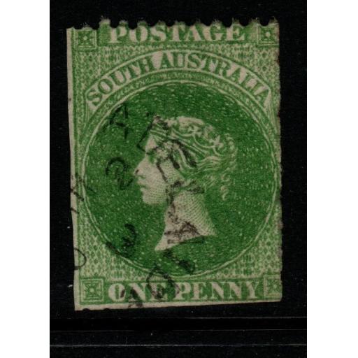SOUTH AUSTRALIA SG50 1867 1d PALE BRIGHT GREEN USED