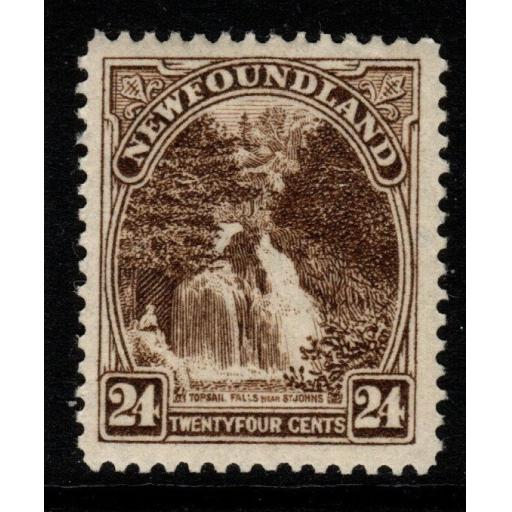 NEWFOUNDLAND SG162 1924 24c SEPIA MNH
