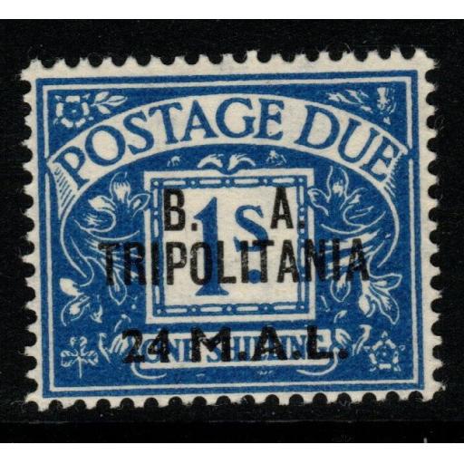 B.O.I.C.-TRIPOLITANIA SGTD10 1950 24l on 1/= DEEP BLUE MNH