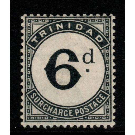 TRINIDAD SGD7 1885 6d SLATE-BLACK POSTAGE DUE MTD MINT