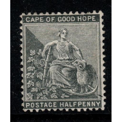 CAPE OF GOOD HOPE SG28 1875 ½d GREY-BLACK MTD MINT