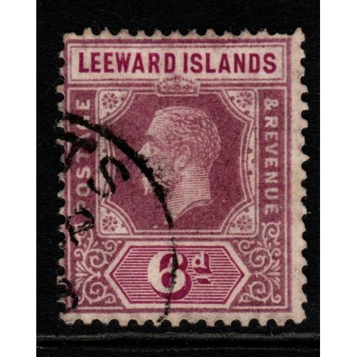 LEEWARD ISLANDS SG72 1923 6d DULL & BRIGHT PURPLE FINE USED