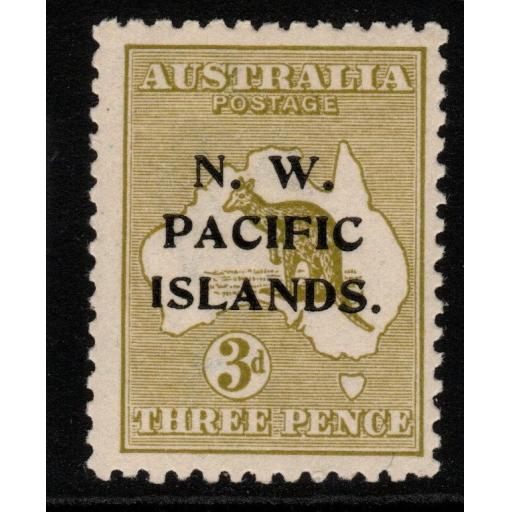 NEW GUINEA SG109 1919 3d GREENISH-OLIVE MTD MINT