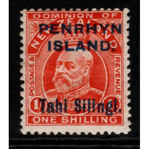 PENRHYN ISLAND SG23 1914 1/- VERMILION MTD MINT