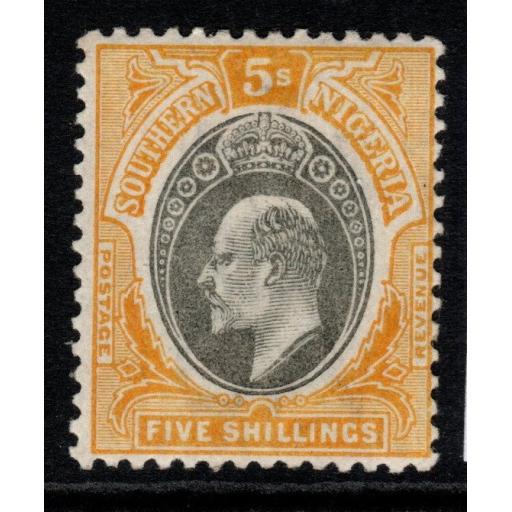 SOUTHERN NIGERIA SG18 1903 5/= GREY-BLACK & YELLOW MTD MINT