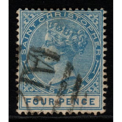 ST.CHRISTOPHER SG17 1882 4d BLUE USED