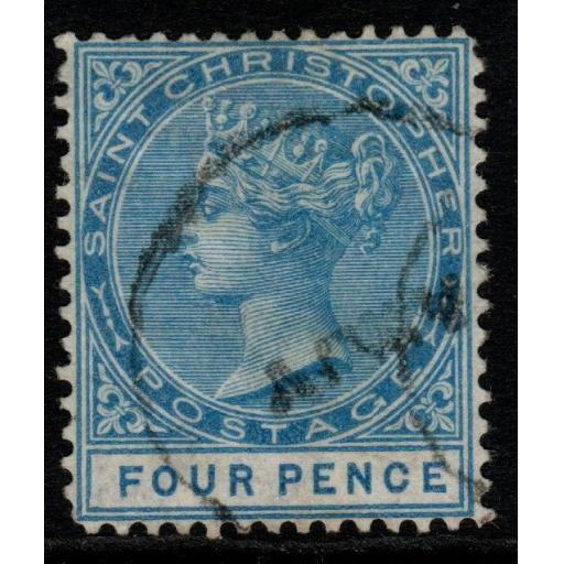 ST.CHRISTOPHER SG8w 1879 4d BLUE p14 WMK INVERTED USED