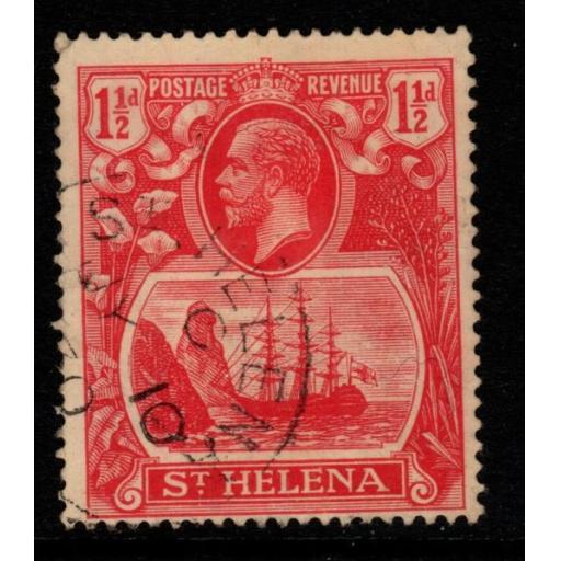 ST.HELENA SG99var 1923 1½d ROSE-RED CRACK ROCK FINE USED
