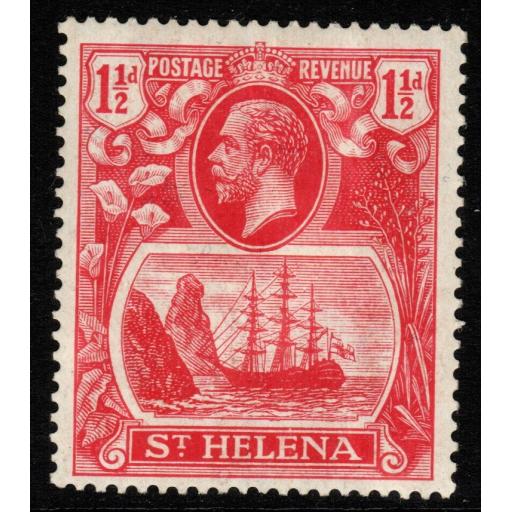 ST.HELENA SG99b 1923 1½d ROSE-RED TORN FLAG THINNED MTD MINT