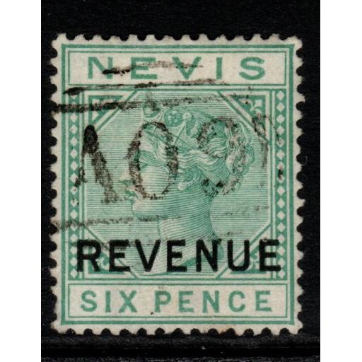 NEVIS SGF8 1882 6d GREEN USED