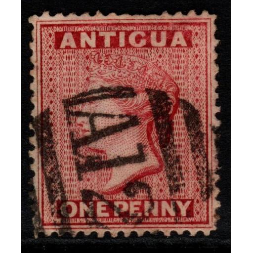 ANTIGUA SG26 1884 1d ROSE USED IN ST.CHRISTOPHER(A12 CANCEL)