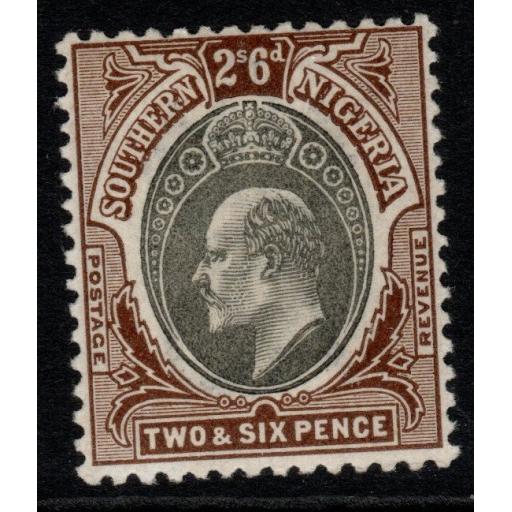 SOUTHERN NIGERIA SG17 1903 2/6 GREY-BLACK & BROWN MTD MINT