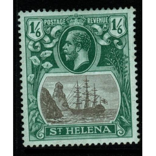 ST.HELENA SG93 1922 1/6 GREY & GREEN/BLUE-GREEN MTD MINT