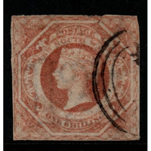 NEW SOUTH WALES SG100 1854 1/= PALE RED USED