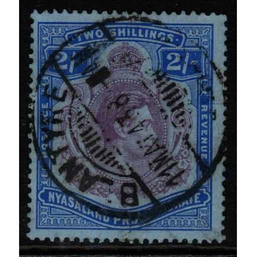 NYASALAND SG139 1938 2/= PURPLE & BLUE/BLUE FINE USED