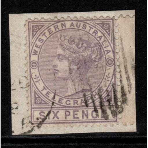 WESTERN AUSTRALIA SGT2 1879 6d LILAC USED