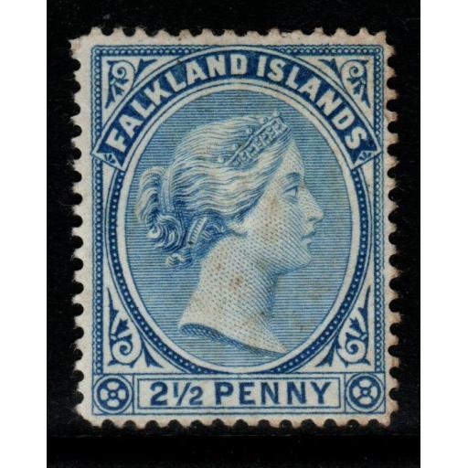 FALKLAND ISLANDS SG28 1891 2½d DULL BLUE USED