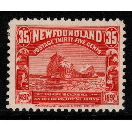 NEWFOUNDLAND SG78 1897 35c RED MTD MINT