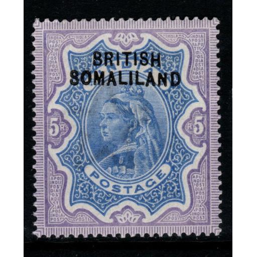 SOMALILAND SG13 1903 5r ULTRAMARINE & VIOLET MTD MINT