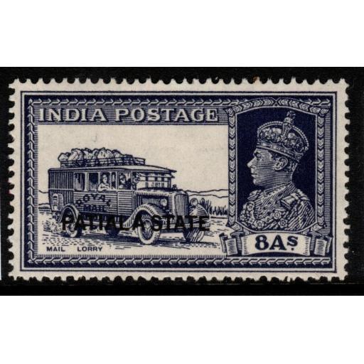INDIA-PATIALA SG90 1937 8a SLATE-VIOLET MTD MINT
