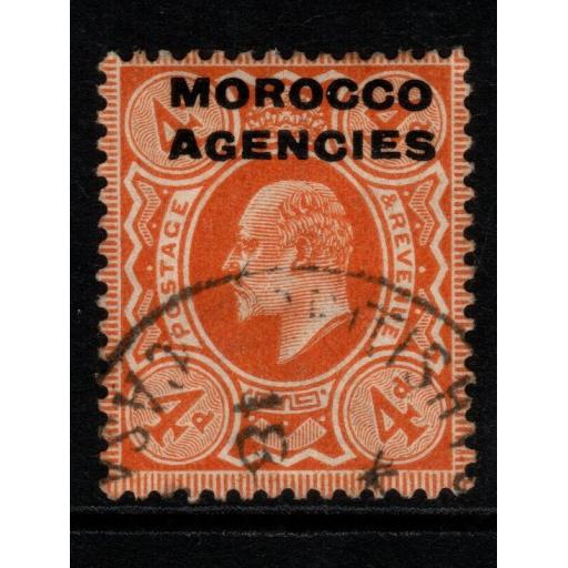 MOROCCO AGENCIES SG35 1912 4d PALE ORANGE FINE USED