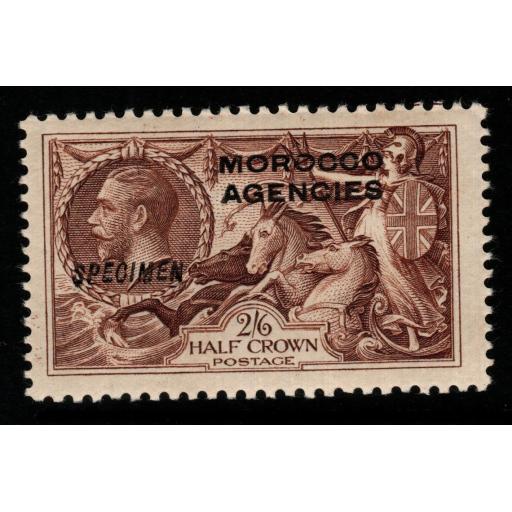 MOROCCO AGENCIES SG73s 1935 2/6 CHOCOLATE-BROWN SPECIMEN MNH