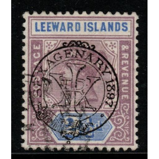 LEEWARD ISLANDS SG11 1897 2½d DULL MAUVE & BLUE FINE USED