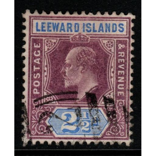 LEEWARD ISLANDS SG32 1906 2½d DULL PURPLE & ULTRAMARINE FINE USED