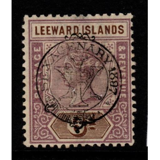 LEEWARD ISLANDS SG13 1897 6d DULL MAUVE & BROWN MTD MINT