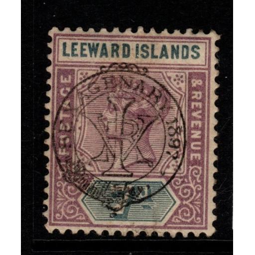 LEEWARD ISLANDS SG14 1897 7d DULL MAUVE & SLATE MTD MINT