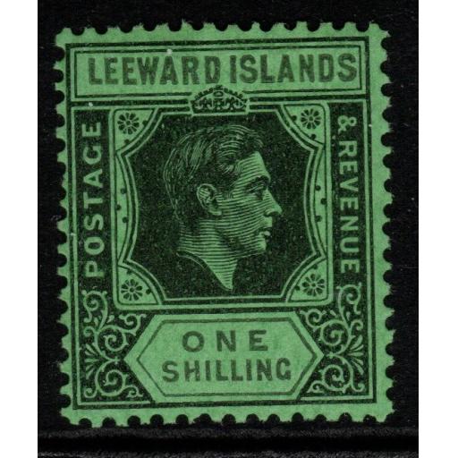 LEEWARD ISLANDS SG110bb 1942 1/= BLACK & GREY/EMERALD MTD MINT