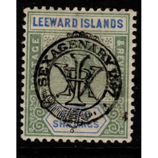 LEEWARD ISLANDS SG16 1897 5/= GREEN & BLUE MTD MINT