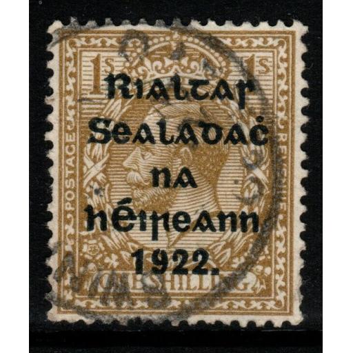 IRELAND SG43 1922 1/= BISTRE-BROWN FINE USED