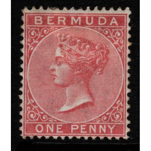 BERMUDA SG2 1865 1d PALE ROSE MTD MINT