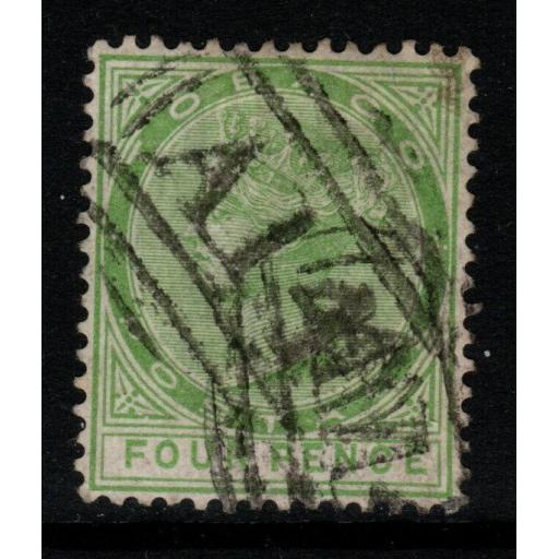 TOBAGO SG10 1880 4d YELLOW-GREEN USED