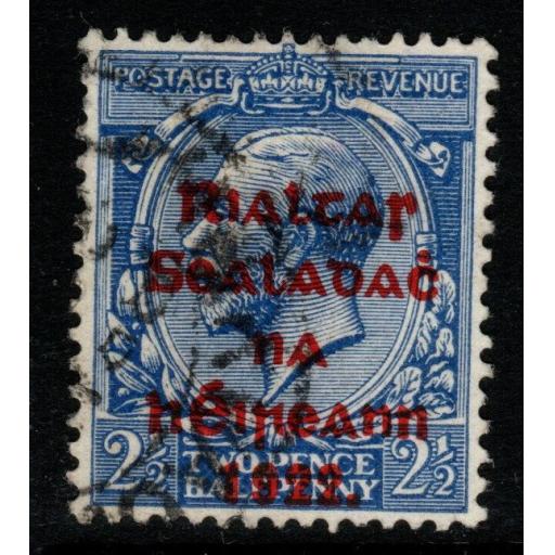 IRELAND SG35 1922 2½d BRIGHT BLUE FINE USED