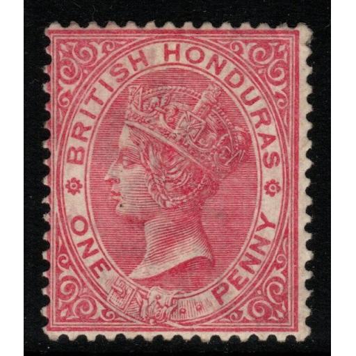 BRITISH HONDURAS SG18 1884 1d ROSE MTD MINT