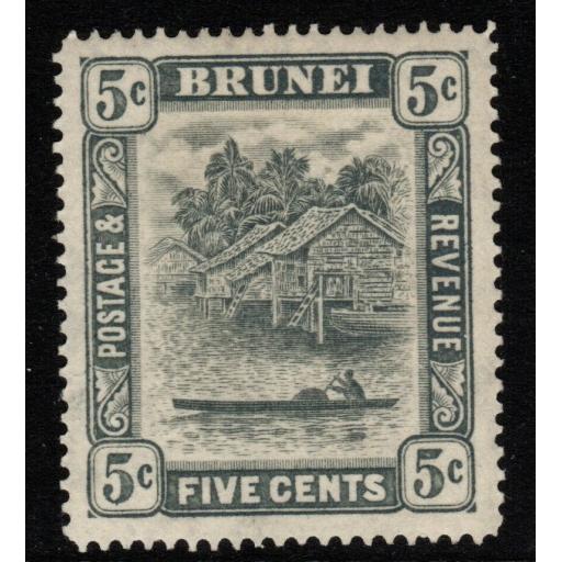 BRUNEI SG67 1931 5c GREY MTD MINT