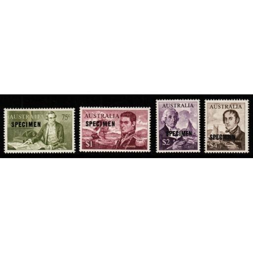 AUSTRALIA SG400/3s 1966-73 DECIMAL CURRENCY NAVIGATORS SPECIMEN MNH